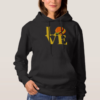 Ik hou van hamburgers Best Tasty Cheeseburger Slid Hoodie