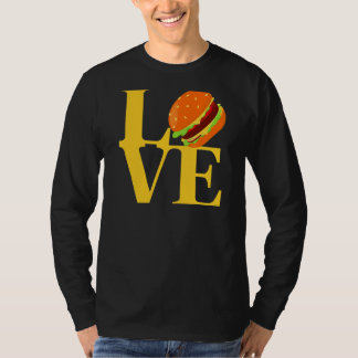 Ik hou van hamburgers Best Tasty Cheeseburger Slid T-shirt