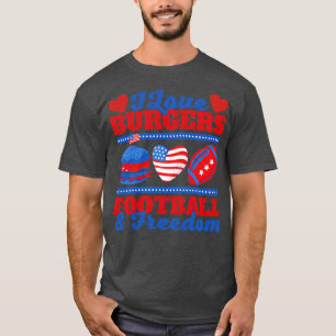 Ik hou van hamburgers en vrijheid t-shirt