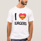 Ik hou van hamburgers t-shirt (Voorkant)
