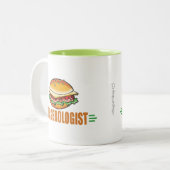 Ik hou van hamburgers tweekleurige koffiemok (Voorkant links)