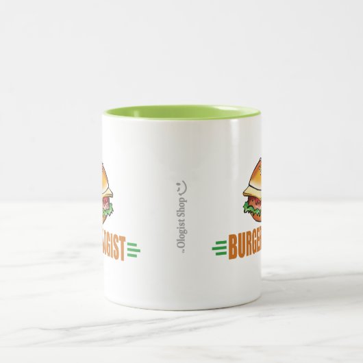 Ik hou van hamburgers tweekleurige koffiemok (Center)