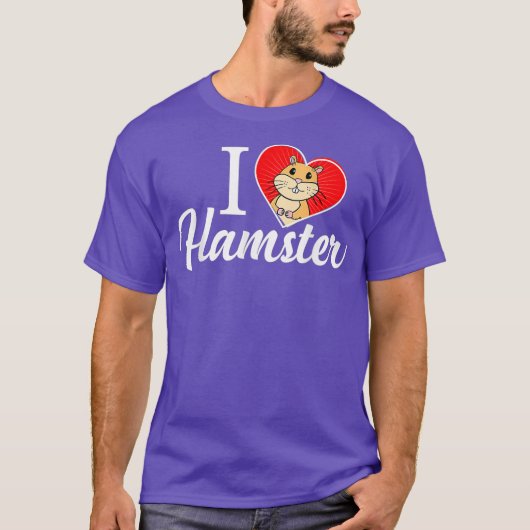Ik hou van hamster D001-0094A T-shirt (Voorkant)