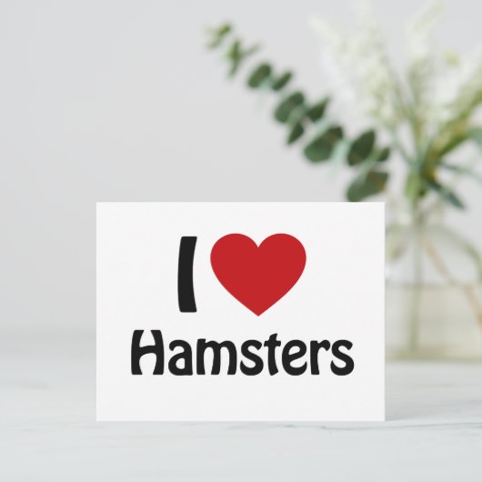 Ik hou van Hamsters Briefkaart (Staand voorkant)