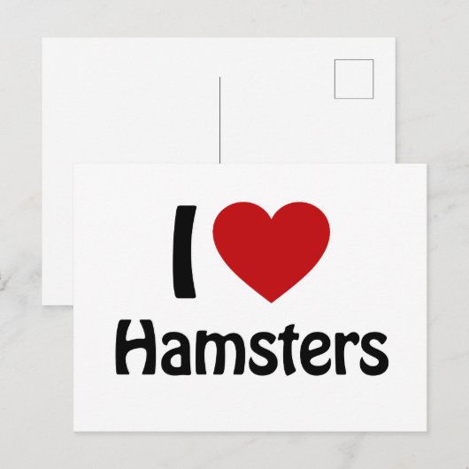 Ik hou van Hamsters Briefkaart (Voorkant / Achterkant)