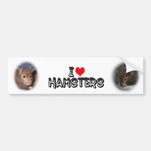 Ik hou van Hamsters Bumpersticker