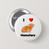 Ik hou van hamsters Button (Voorkant /achterkant)