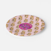Ik hou van Hamsters Girls Pink Easter Pattern Papieren Bordje (Gekanteld)