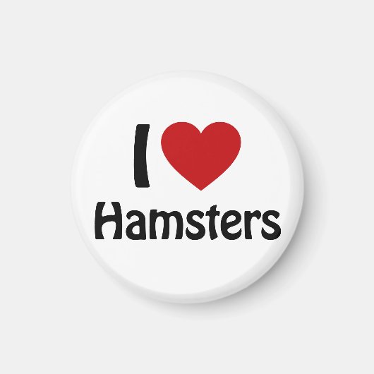 Ik hou van Hamsters Magneet (Voorkant)