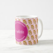 Ik hou van Hamsters Pink Hamster Pattern Koffiemok (Voorkant rechts)