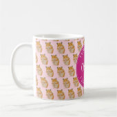Ik hou van Hamsters Pink Hamster Pattern Koffiemok (Links)