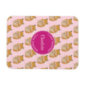 Ik hou van Hamsters Pink Hamster Pattern Magneet (Horizontaal)