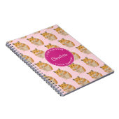 Ik hou van Hamsters Pink Hamster Pattern Notitieboek (Rechterzijde)