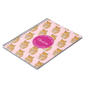 Ik hou van Hamsters Pink Hamster Pattern Notitieboek (Linkerzijde)