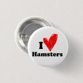 Ik hou van Hamsters Ronde Button 3,2 Cm (Voorkant /achterkant)