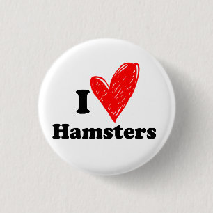 Ik hou van Hamsters Ronde Button 3,2 Cm