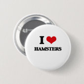 Ik hou van Hamsters Ronde Button 5,7 Cm (Voorkant /achterkant)