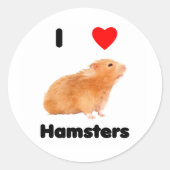 Ik hou van hamsters Sticker (Voorkant)