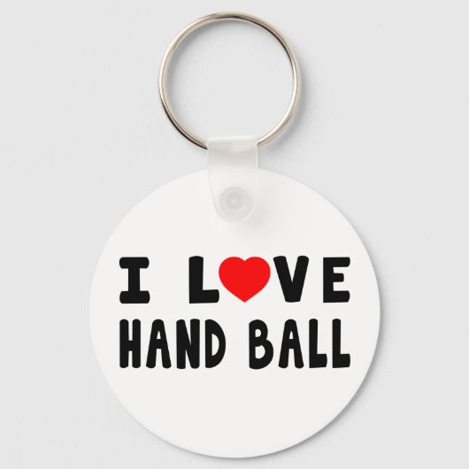 Ik hou van Hand Ball Sleutelhanger (Voorkant)