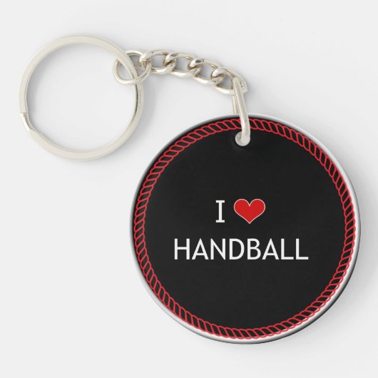 Ik hou van handbal, populair ontwerp sleutelhanger (Voorkant)