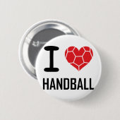 Ik hou van handbal ronde button 5,7 cm (Voorkant /achterkant)