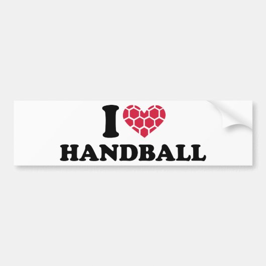 Ik hou van Handball Bumpersticker (Voorkant)