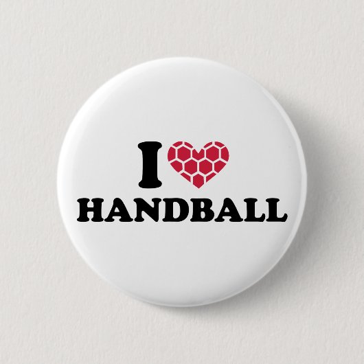 Ik hou van Handball Ronde Button 5,7 Cm (Voorkant)