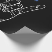 Ik hou van handgebarentaal vlinderautisme cadeaupapier (Hoek)