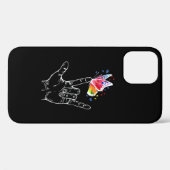 Ik hou van handgebarentaal vlinderautisme Case-Mate iPhone case (Achterkant (horizontaal))