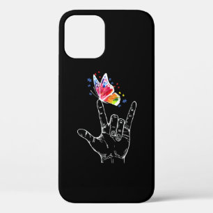 Ik hou van handgebarentaal vlinderautisme Case-Mate iPhone case
