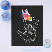 Ik hou van handgebarentaal vlinderautisme flyer (Enkel)