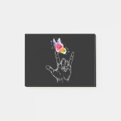 Ik hou van handgebarentaal vlinderautisme post-it® notes (Voorkant)