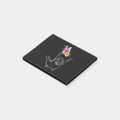 Ik hou van handgebarentaal vlinderautisme post-it® notes (Schuin)