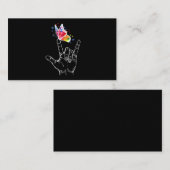 Ik hou van handgebarentaal vlinderautisme visitekaartje (Voorkant / Achterkant)