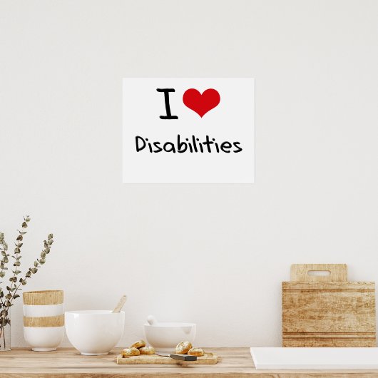 Ik hou van handicaps poster (Keuken)