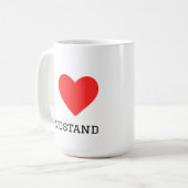 Ik hou van handstand koffiemok (Voorkant links)
