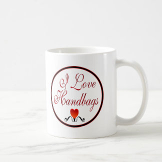 Ik hou van handtassen koffiemok