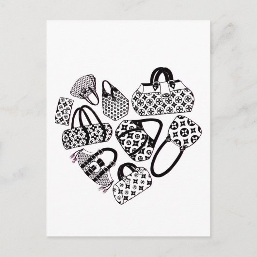 Ik hou van Handtassen Post Card Briefkaart (Voorkant)