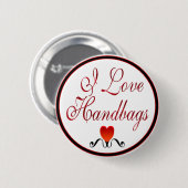 Ik hou van handtassen ronde button 5,7 cm (Voorkant /achterkant)