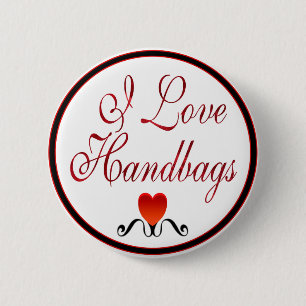 Ik hou van handtassen ronde button 5,7 cm