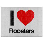 Ik hou van hanen snijplank (Voorkant)