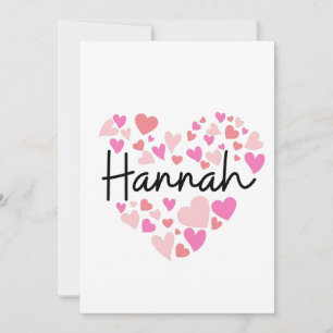 Ik hou van Hannah Bedankkaart