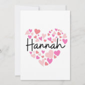 Ik hou van Hannah Bedankkaart (Achterkant)