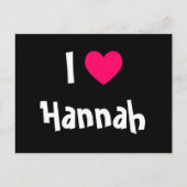 Ik hou van Hannah Briefkaart (Voorkant)