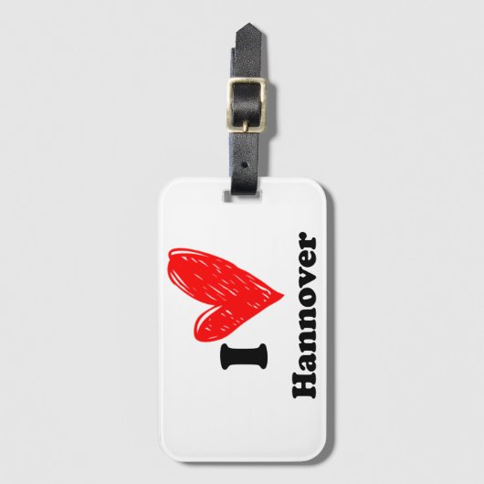 Ik hou van Hannover Bagagelabel (Voorkant (verticaal))