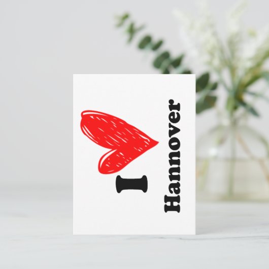 Ik hou van Hannover Briefkaart (Staand voorkant)