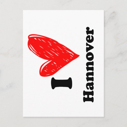Ik hou van Hannover Briefkaart (Voorkant)