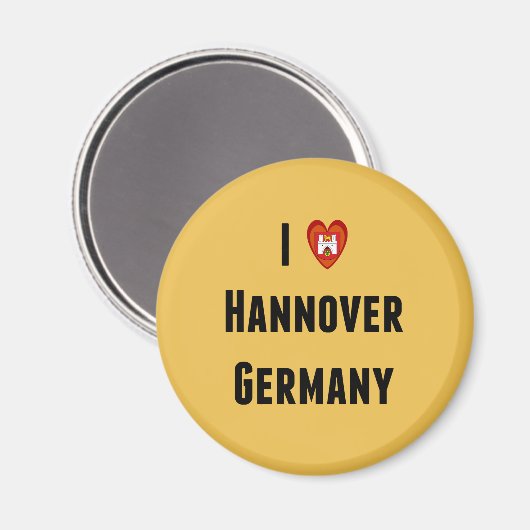 Ik hou van Hannover, Duitsland Magneet (Voorkant / Achterkant)