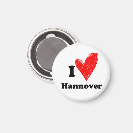 Ik hou van Hannover Magneet (Voorkant / Achterkant)