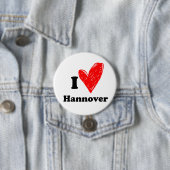 Ik hou van Hannover Ronde Button 7,6 Cm (In situ)